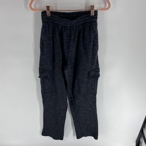 Pony Dark Gray Spacedye Cargo Pocket Elastic Waist Sweatpants Mens Small